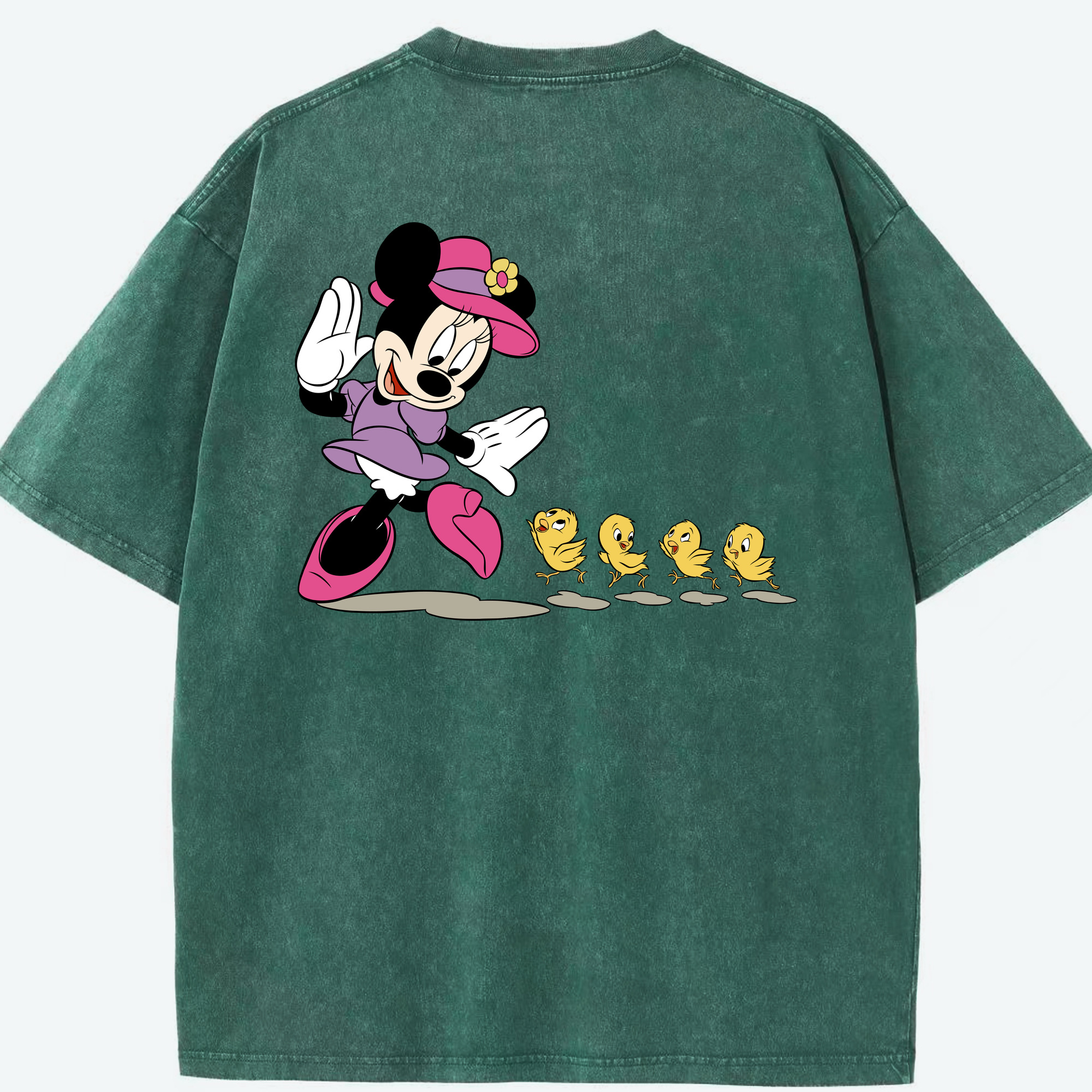 （画像用） ミッキーマウス Mickey Mouse 綿100% ヴィンテージ風 半袖Tシャツ（背面プリント）
